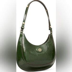 Tory Burch Robinson Spazzolato Convertible Crescent Bag